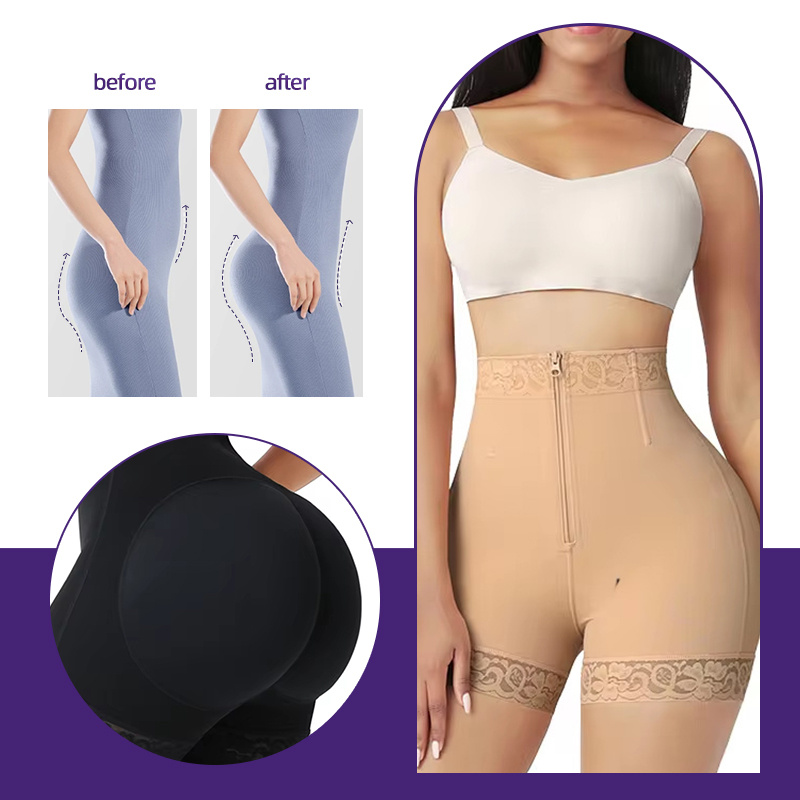 Wholesale Tummy Control Body Shaper Girdles Short Hip Enhancer Waist Butt Lifter Compression Fajas Colombianas Women Shapewear Shorts Private Label Clothing