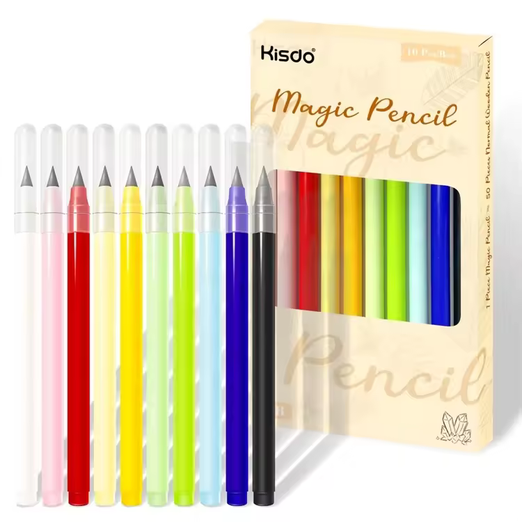 Eternal Pen Wholesale Endless Pencil 10 Colors Pack Inkless Pencil Everlasting Replaceable Head Magic Pen In Stock