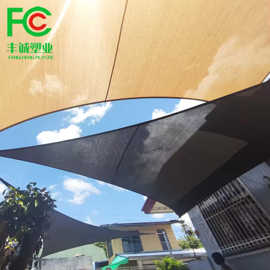 Factory Direct Sales Large Size 6m Width Polyester Waterproof Pu Coated Sun Sail Shade Commercial Swimming Pool Plastic Nets