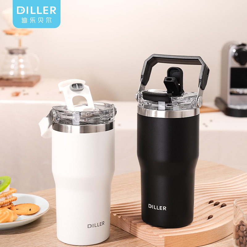 Diller Minimalist Large Capacity Tumbler Water Bottle with Handle