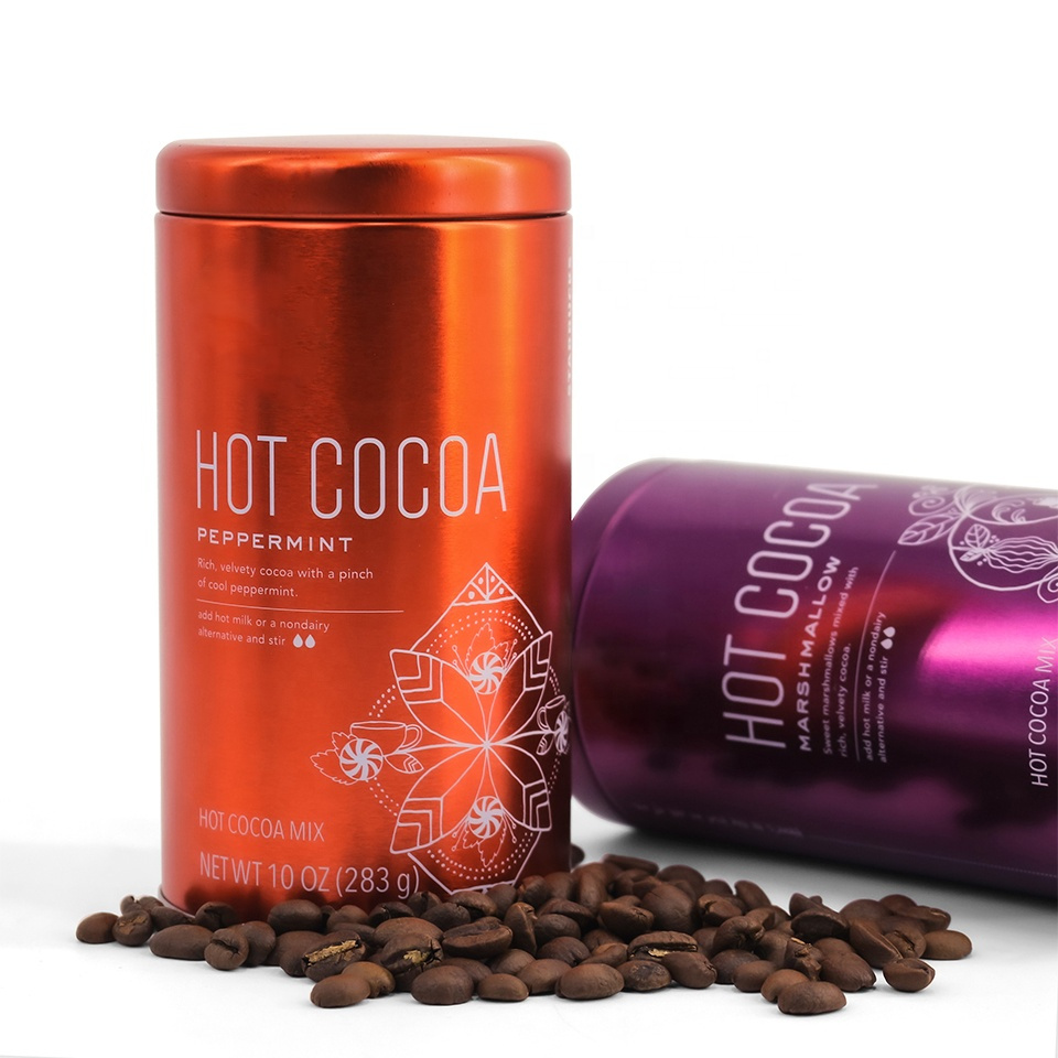 Airtight Round Tea Tin Can Canister Metal Matcha Coffee Power Tin Jar