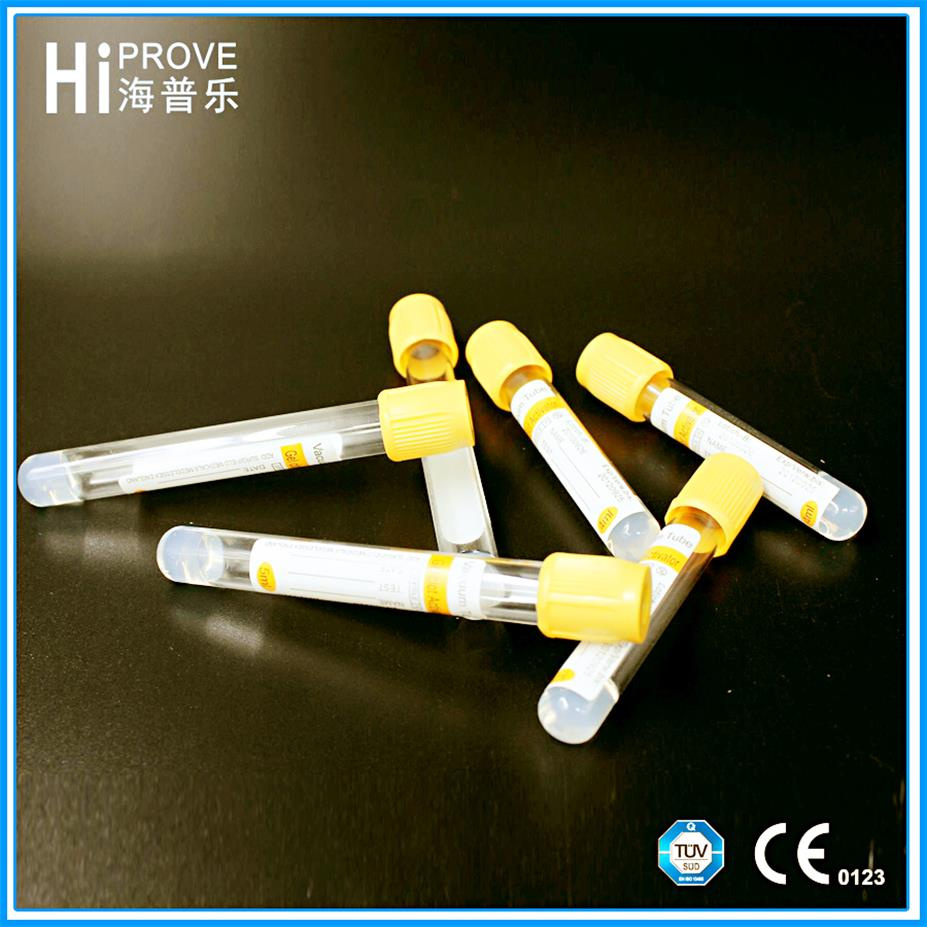 Ce Approved Gel and Clot Activator Vacuum Blood Collection Tube with Yellow Top