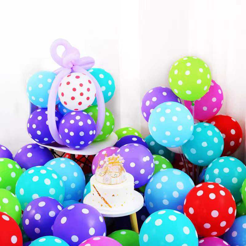 Spot Latex Balloons Wedding Party Decoration Supplies Polka Dot Wave Point Dropshipping 12 Inch Globos Black Red White Easter