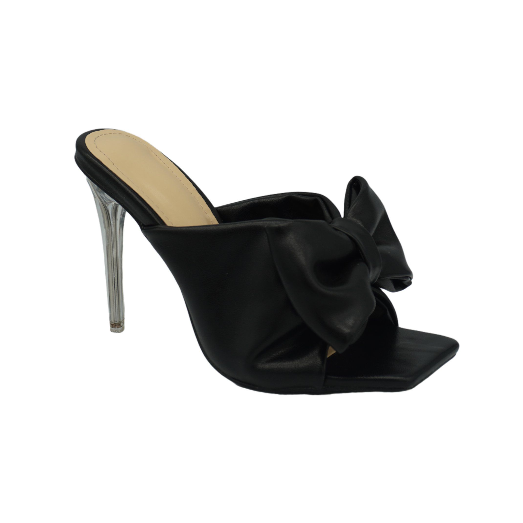 OEM Fashion Square Toe Open Toe Slippers Summer Crystal Heel Lady Sandals Women Shoes