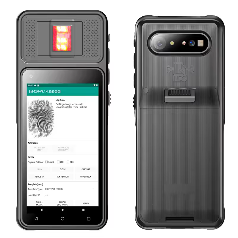 Cheapest Direct Factory 5.0 Inch Handheld Terminal Android 12 Industrial Rugged Pda With Nfc Rfid Barcode & Fingerprint Scanner