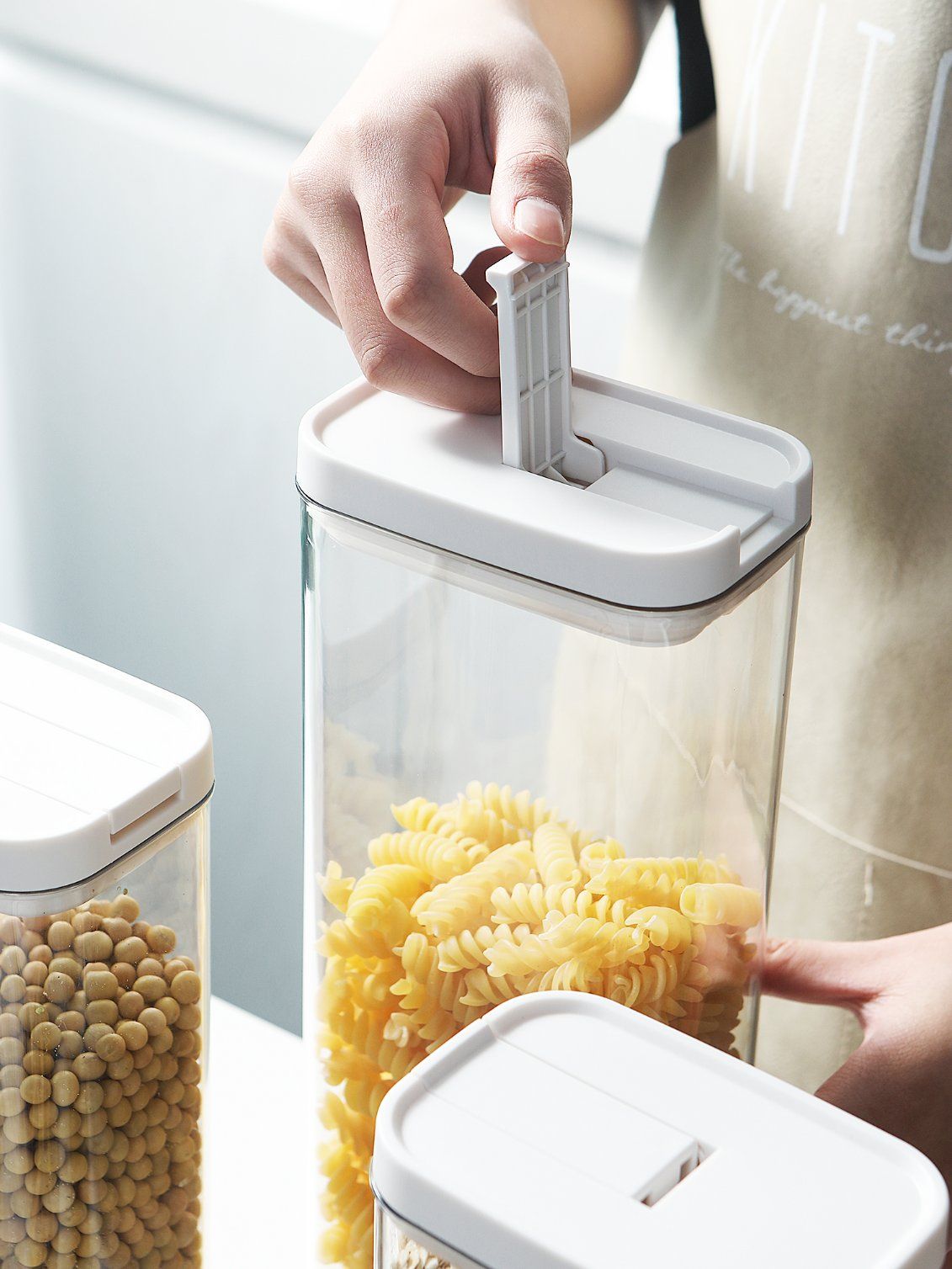 Airtight Food Storage Containers, BPA Free Plastic Cereal Container Storage Set with Easy Lock Lids for Kitchen Pantry Organization and Storage