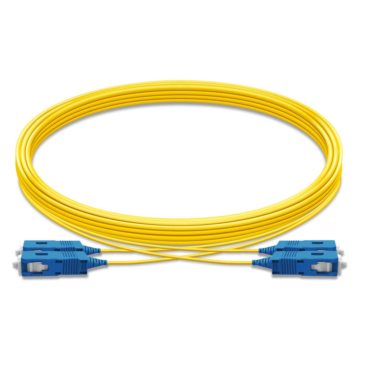 Single Mode Sc Connectors Clips 2 Core Fiber/Fibre Optic Optical Cable Patch Cord
