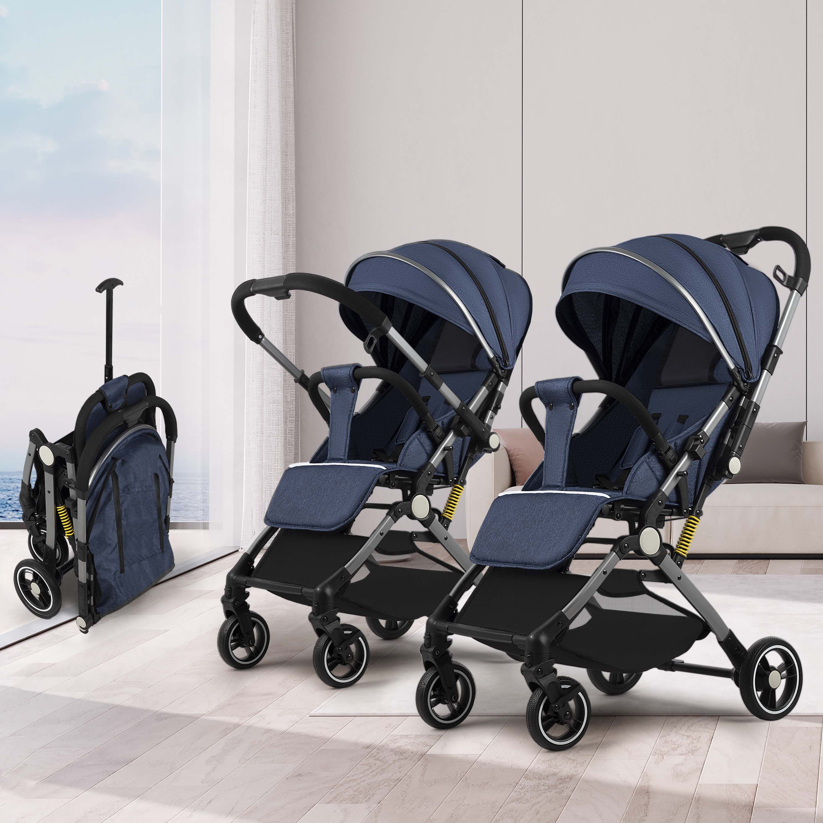 Factory Direct Cheap Baby Stroller Reversible Handle Pram Foldable