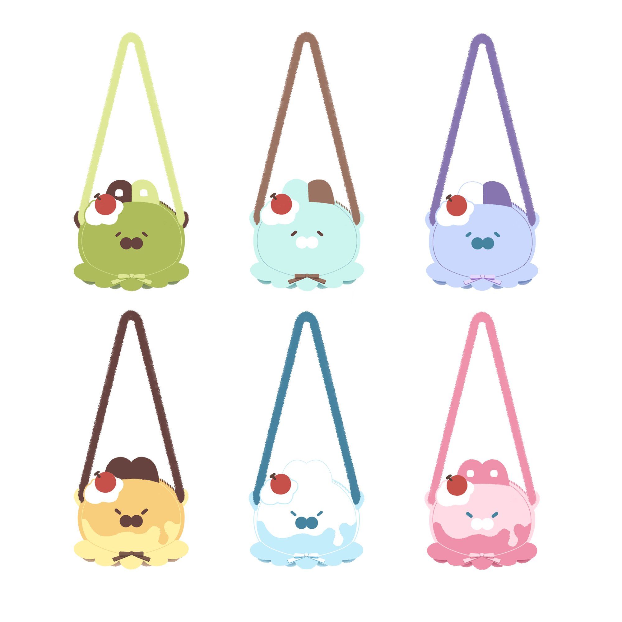 New Trendy Design Cute Colorful Octopus Rabbit Plush Crossbody Bag Shoulder Bag