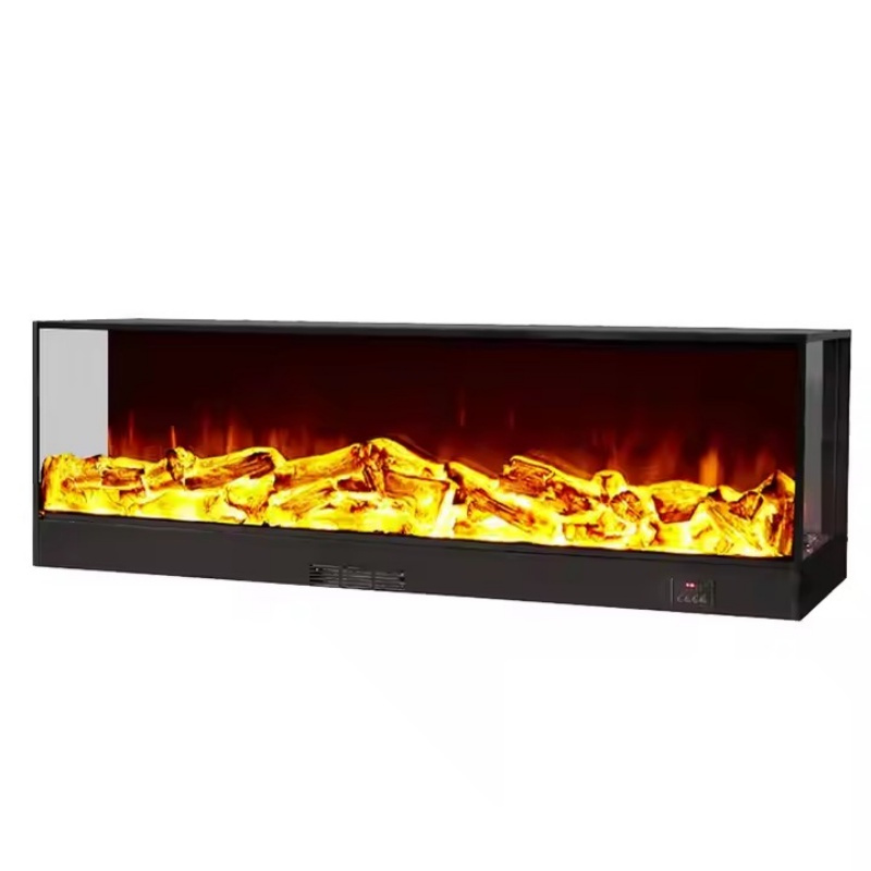 Stylish Adjustable Flame Settings Home Appliance 3 Sided Electric Fireplace for House Use