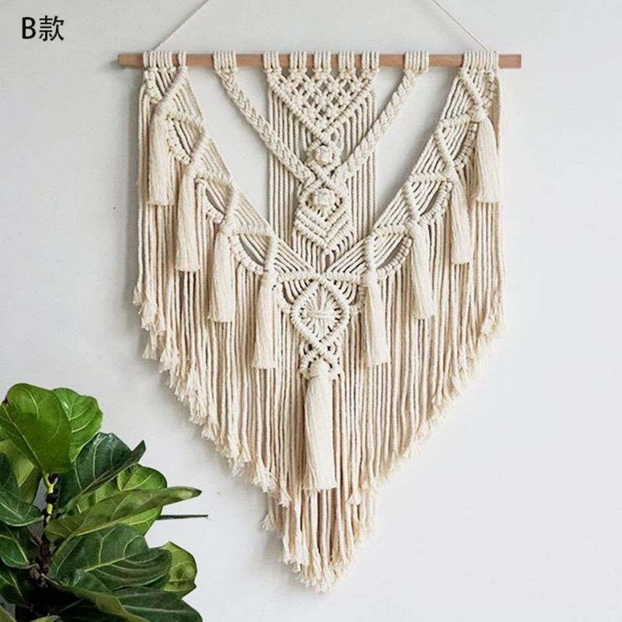 New Boho Five Color Ten Leaf Handmade Weaving Tassels Wall Hanging Tapestry Home Decoration Wall Hanging Macrame Decoration