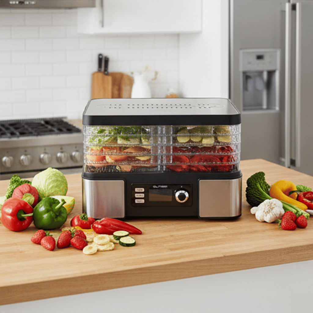 Timer-Enabled LCD Display Food Dehydrator with 5 Trays and 12L Capacity