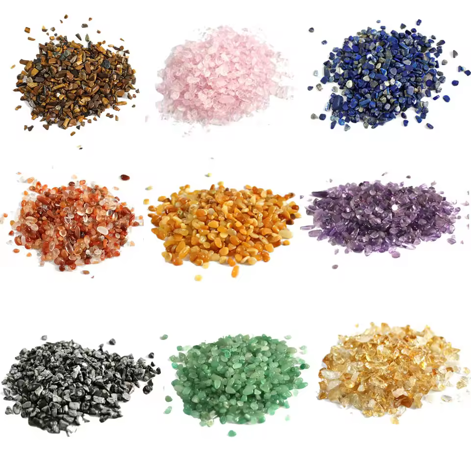 Wholesale Natural Healing Crystal Gravel 3-5 Mm Crystal Chips Home Garden Decoration