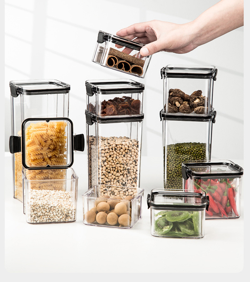 Airtight Food Storage Containers with Lids Kitchen Canisters Pantry Organizers S/M/L/XL