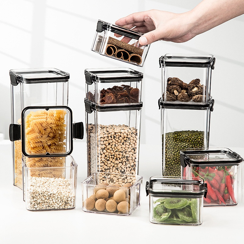 High Quality Storage Plastic Lids BPA Free Proof Food Container Pantry & Kitchen Organization