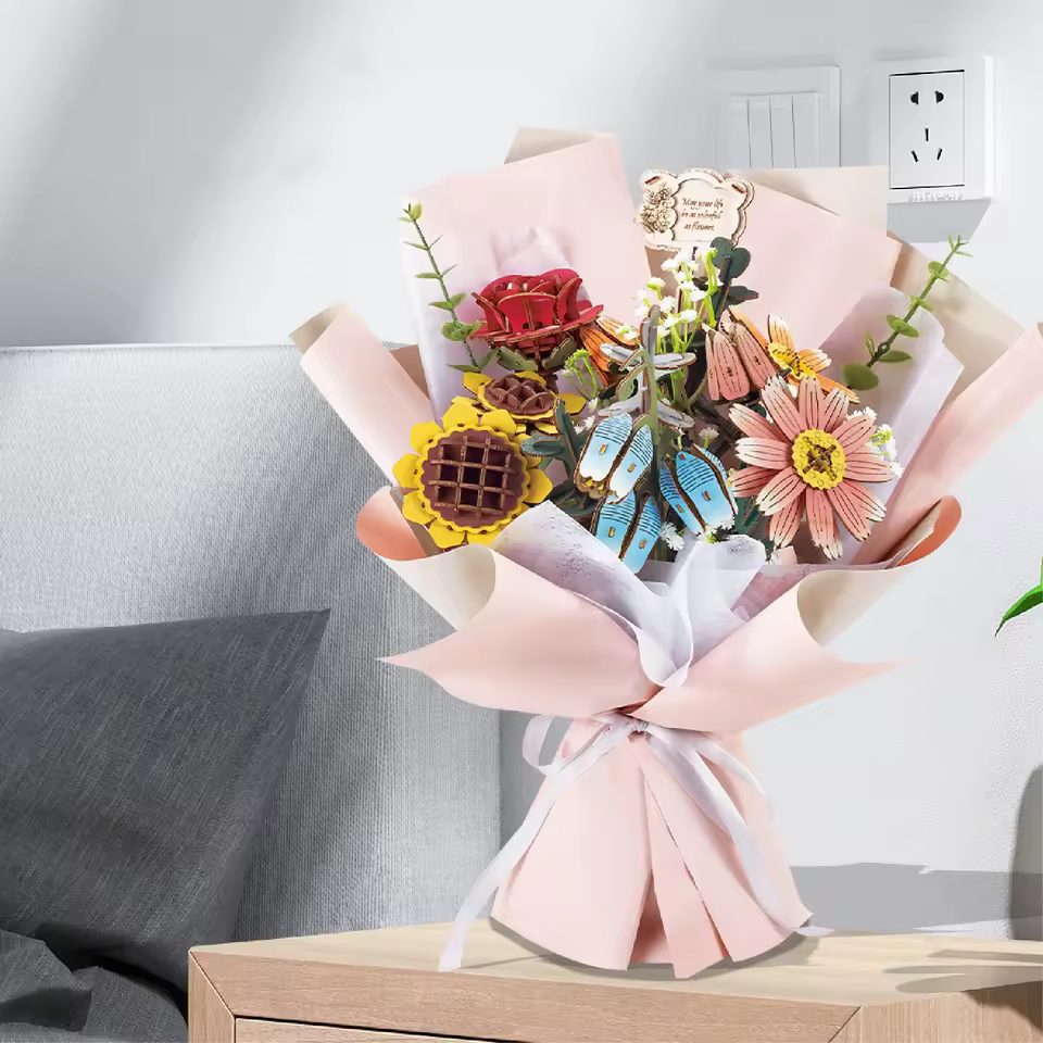 Cheap Price Authentic Design Flower Diy 3d Puzzle Fun Interactivetoys Creative Handmade Gift