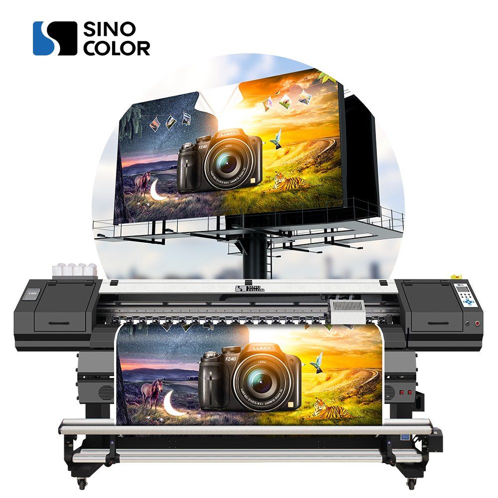 Manufacturer Direct Sale High Speed Industrial 1.8m Vinyl Printer with Double Epson Latest Heads for Poster Mesh Window Film