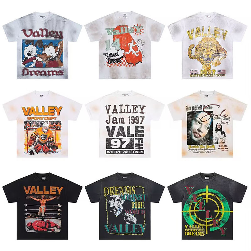 Vale Forever Men's Oversized Retro T-Shirt with Unique Logo Print