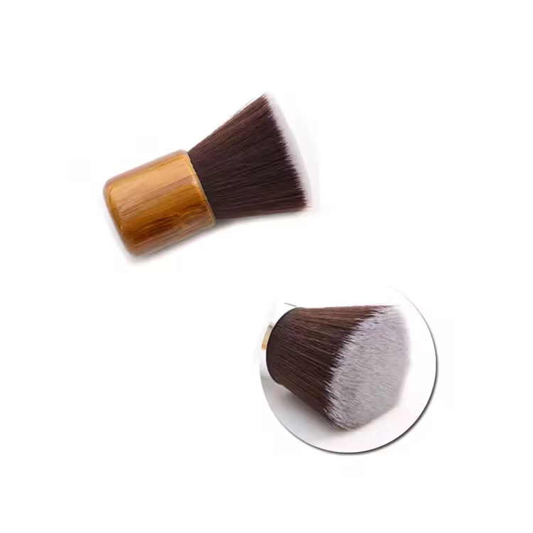 1pc Bamboo Foundation Makeup Brush Flat Top Kabuki Brush Powder Brush