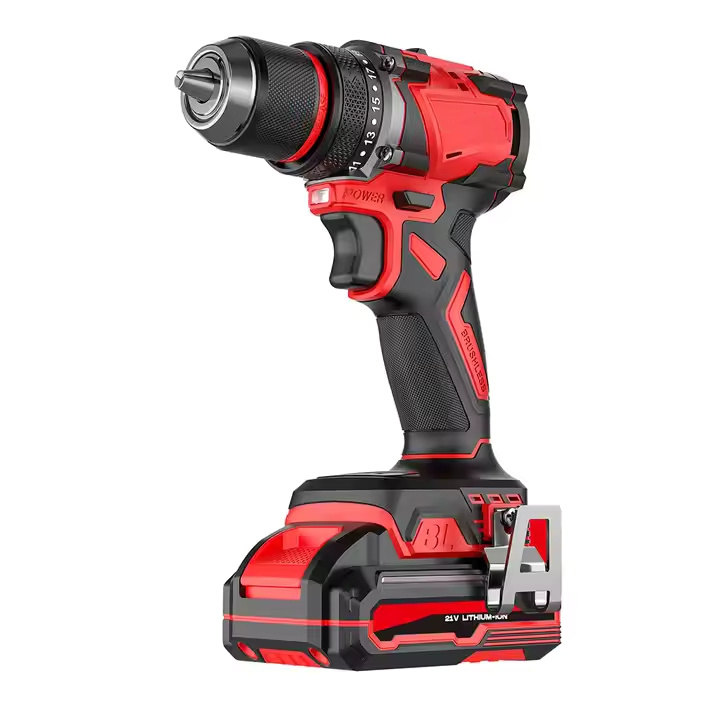 Cisivis 21V Brushless Cordless Drill Kit 2 Batteries & Fast Charger Included High Torque Power Electric Drill for Wood & Metal Drilling