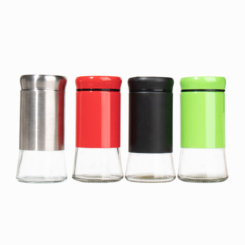 Factory Direct Sale 150ml Kitchen Seasoning Bottles Glass-sealed Pepper Bottles With Stainless Steel Components