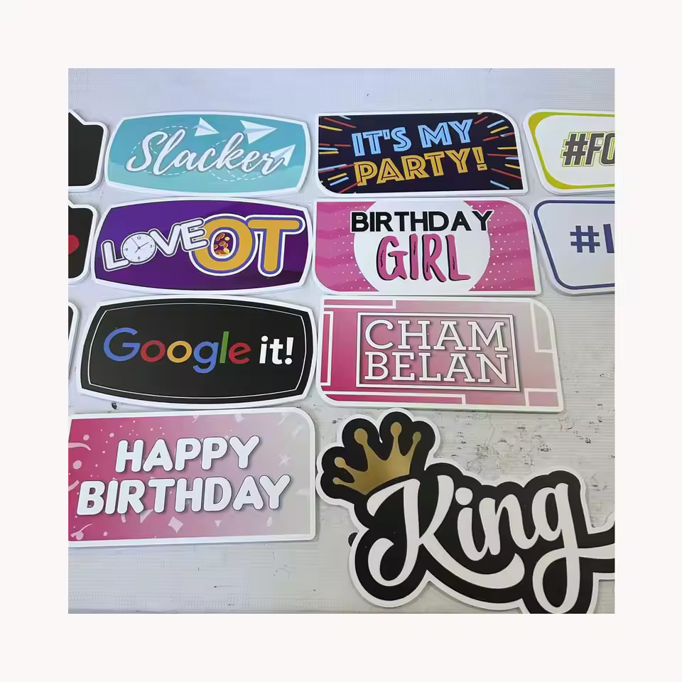 Factory Direct Sale 5mm Uv Direct Printing Props Fun Props Customized Waterproof Pvc Foam Board Photo Booth Props