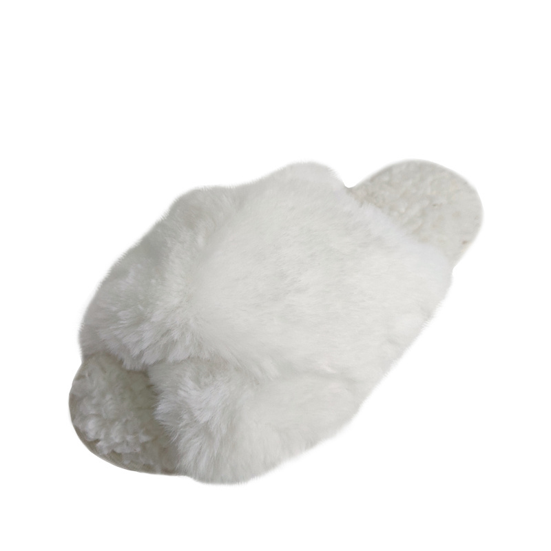 Fashion Simple Home Soft Bottom Women Fluffy Plush Indoor Slipper