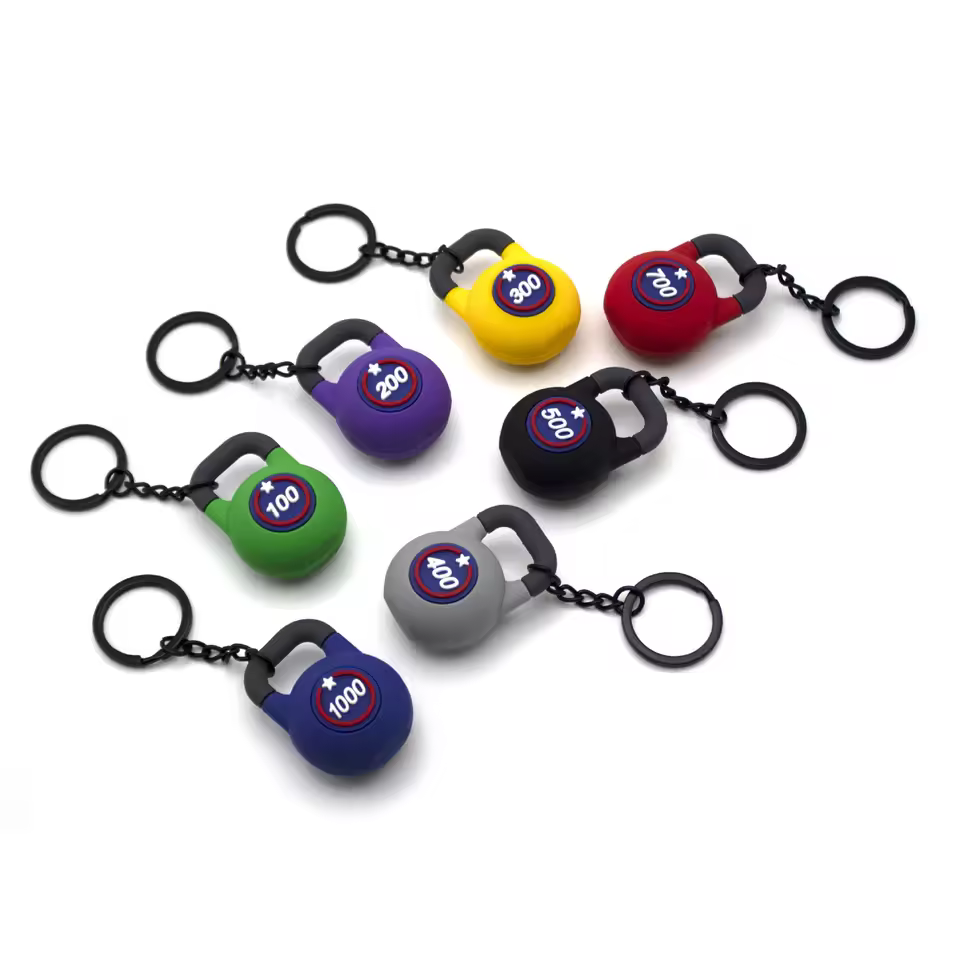 Creative Pvc Keychain 3d Fitness Equipment Keychain Pendant Ready To Ship Bags Pendant Accessories