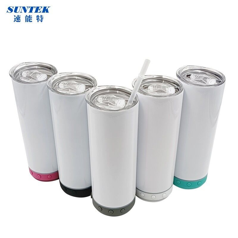 Speaker White Sublimation Portable Wireless Tumbler