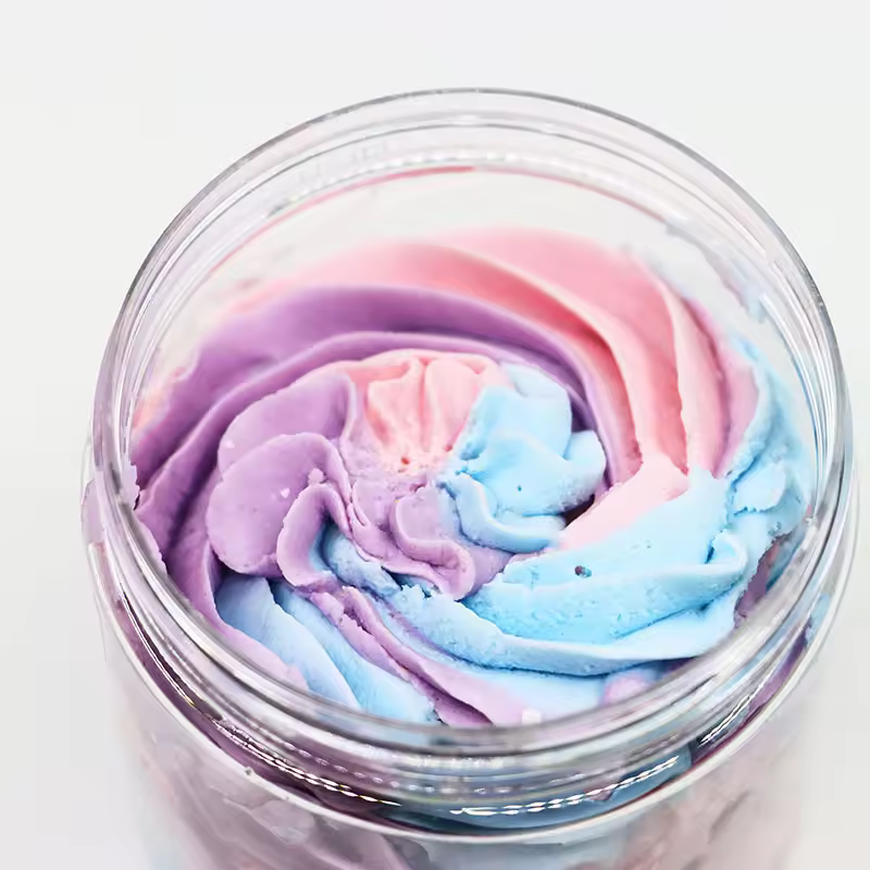 Private Label 8oz Body Butter Moisturizing Skin And Face With Fruit Ice Cream Glow Rainbow Whipped Shea Scrub Body Butter