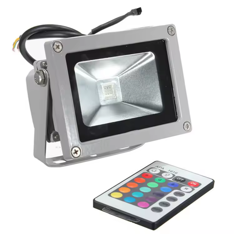 20w Rgb Led Flood Light Reflector Color Changing Energy Saving Outdoor Projector Good Quality Factory Price Floodlight Spotlight