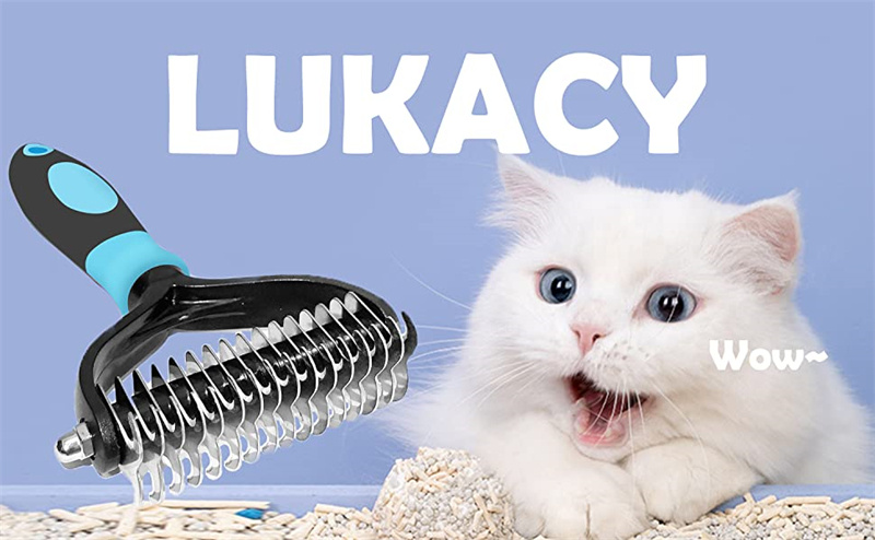 Self-Cleaning Pet Grooming Slicker Brush for Dog & Cat Shedding