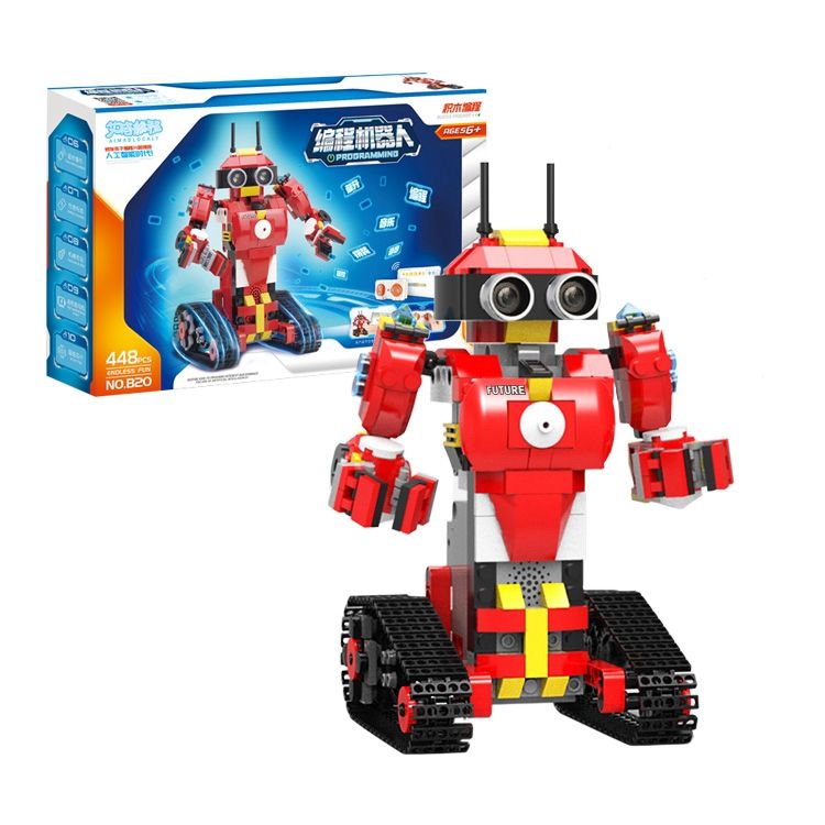 Dropshipping Top Selling Intelligent Block Building Robot Educational Rc Block Set Smart Remote Control Robot Toys For Kids