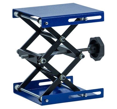 Blue Color Metal Laboratory Jack Hospital Furniture with Screw-Operated Scissor-Action Mechanism Essential Laboratory Equipment