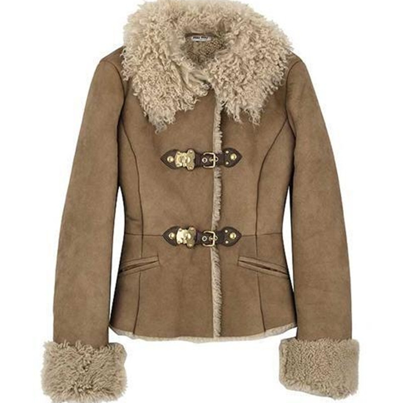 Costomerized Real Leather Jackets Clothing Winter Topcoat Faux Fur Tops