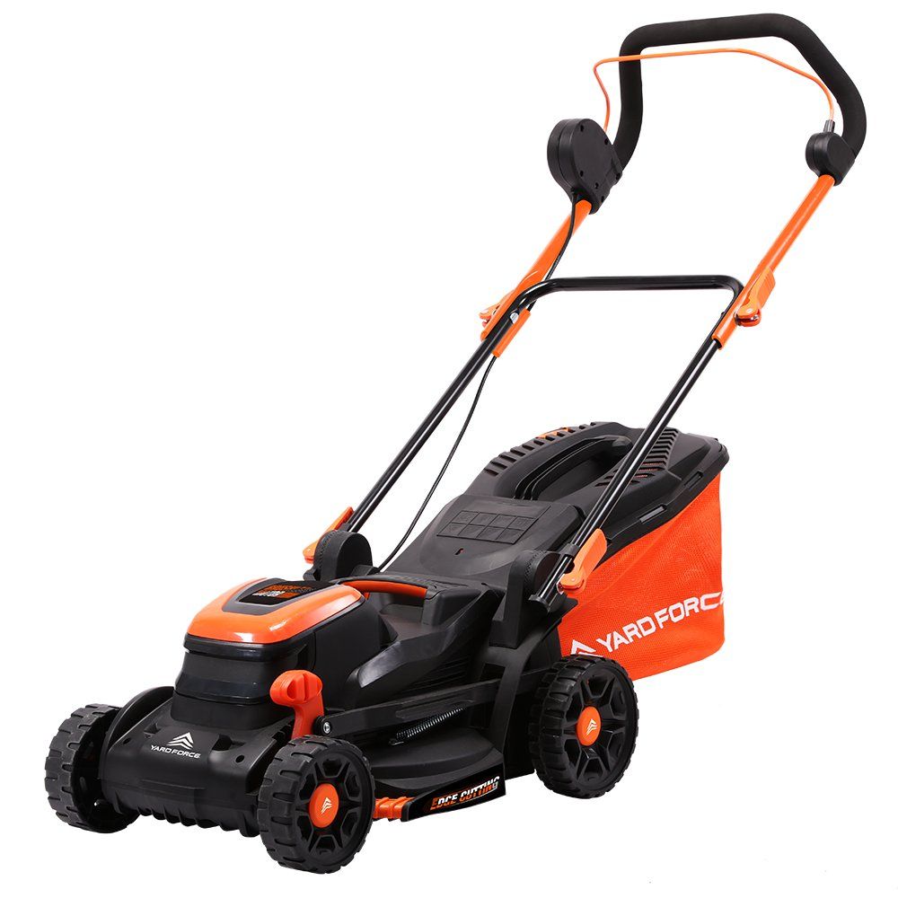 Yard Force 40V Cordless Lawn Mower, Brushless Motor & 34cm (13.4") Cutting, 6-Position Precision Control (20-70mm) , Lightweight for Small Garden - Lm C34b