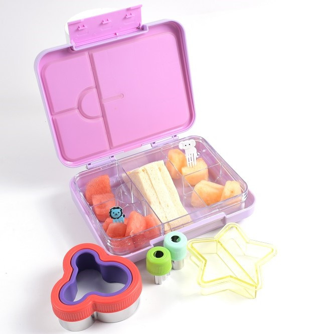 Aohea OEM ODM Manufacturer Buy Stocked Leak Proof Airtight Seal Lid Kids Leak Proof Plastic Compartments Tritan Insulated Bento Lunch Box