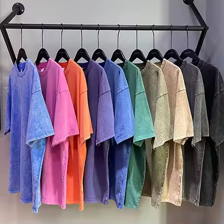 Ying Ni Batik Men's Vintage Short Sleeve Solid T-shirt Custom Logo Print Fashion Brand For Men And Women Plus Size