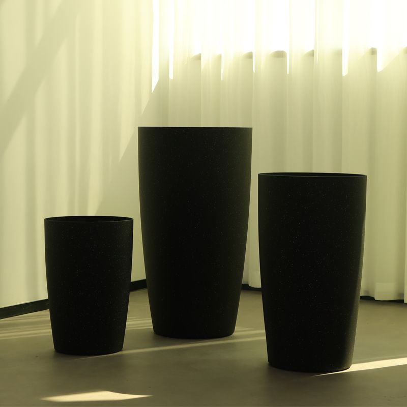 Wholesale Large Tall Black Plastic Flower Pots Planters Plant Indoor Home Garden Decoration Modern Floor Big Size Outdoor