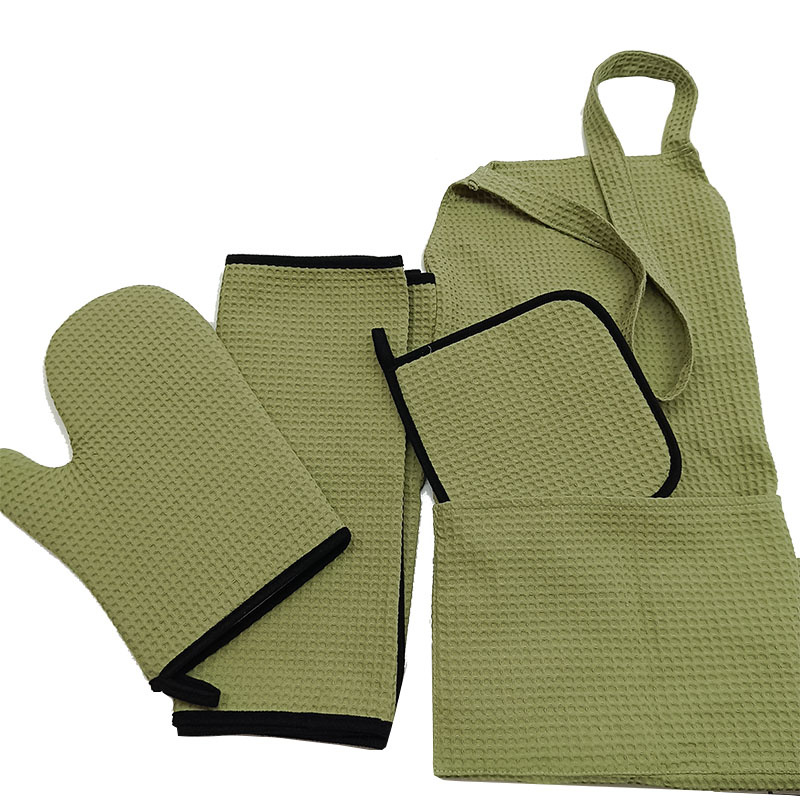 Esun Multifunction Kitchen Cleaning Glove Waffle Weave Square Shape Soft and Absorbent Cloths and Aprons