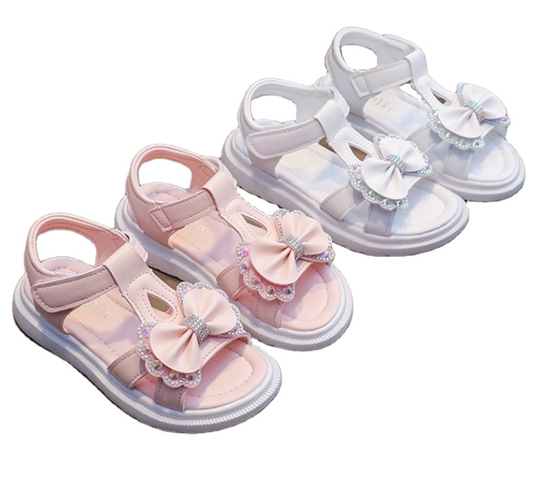Summer Bow Tie Princess Girls Summer Sandals Sweet Style Kids Shoes Children Shoes Kids Sandals