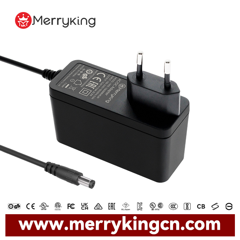 Merryking Factory Direct Sale Power Adapter UL 1310 12V 2A AC Adapter Manufacturer 100-240V DC OEM ODM Power Supply Adapter for Smart Camera