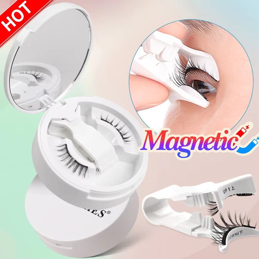 3D Natural Quantum Magnetic False Eyelash USA Applicator False Magnetic Fiber Lashes