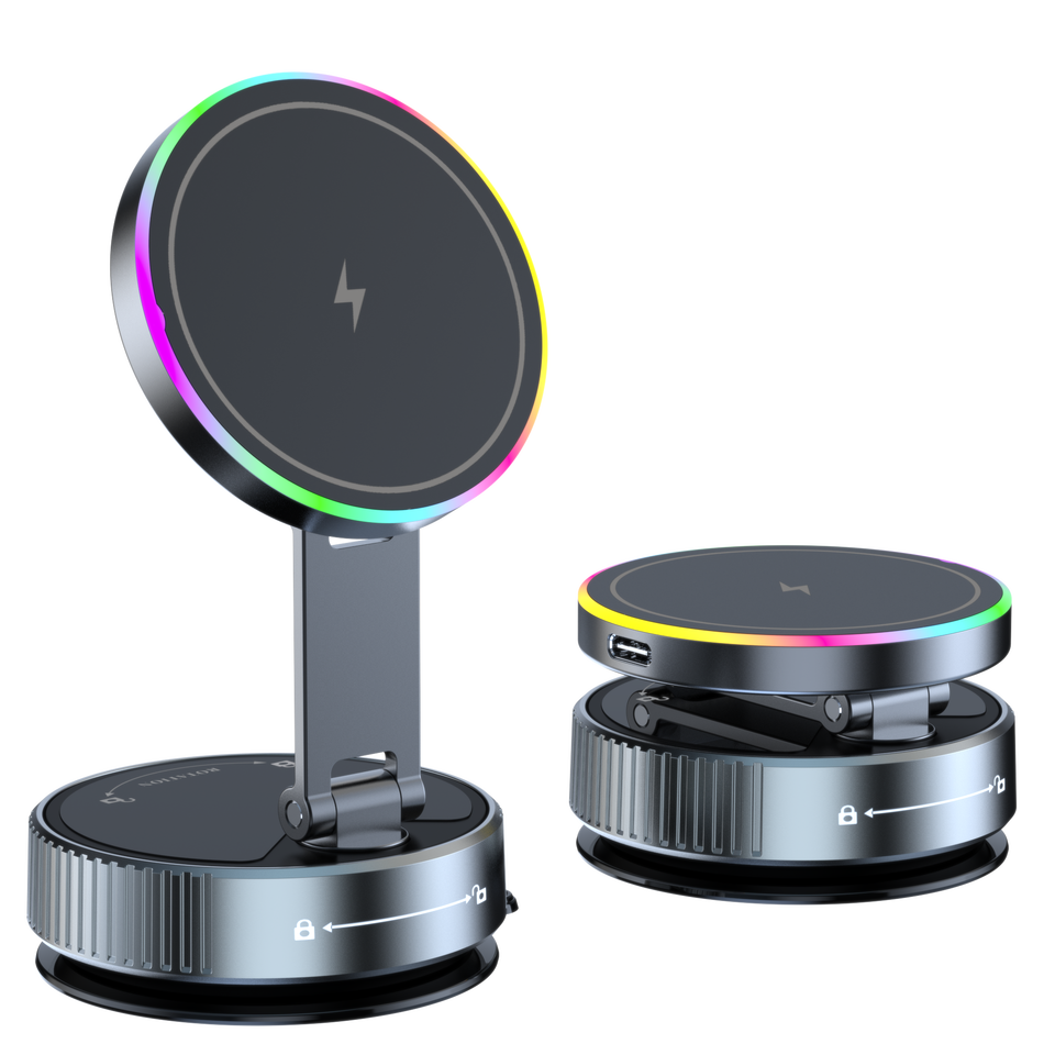 2025 Magnetic Phone Holder 360 Adjustable Suction Phone Mount Vacuum Suction Car Magnet Phone Holder Stand For Car Home Desk Gym