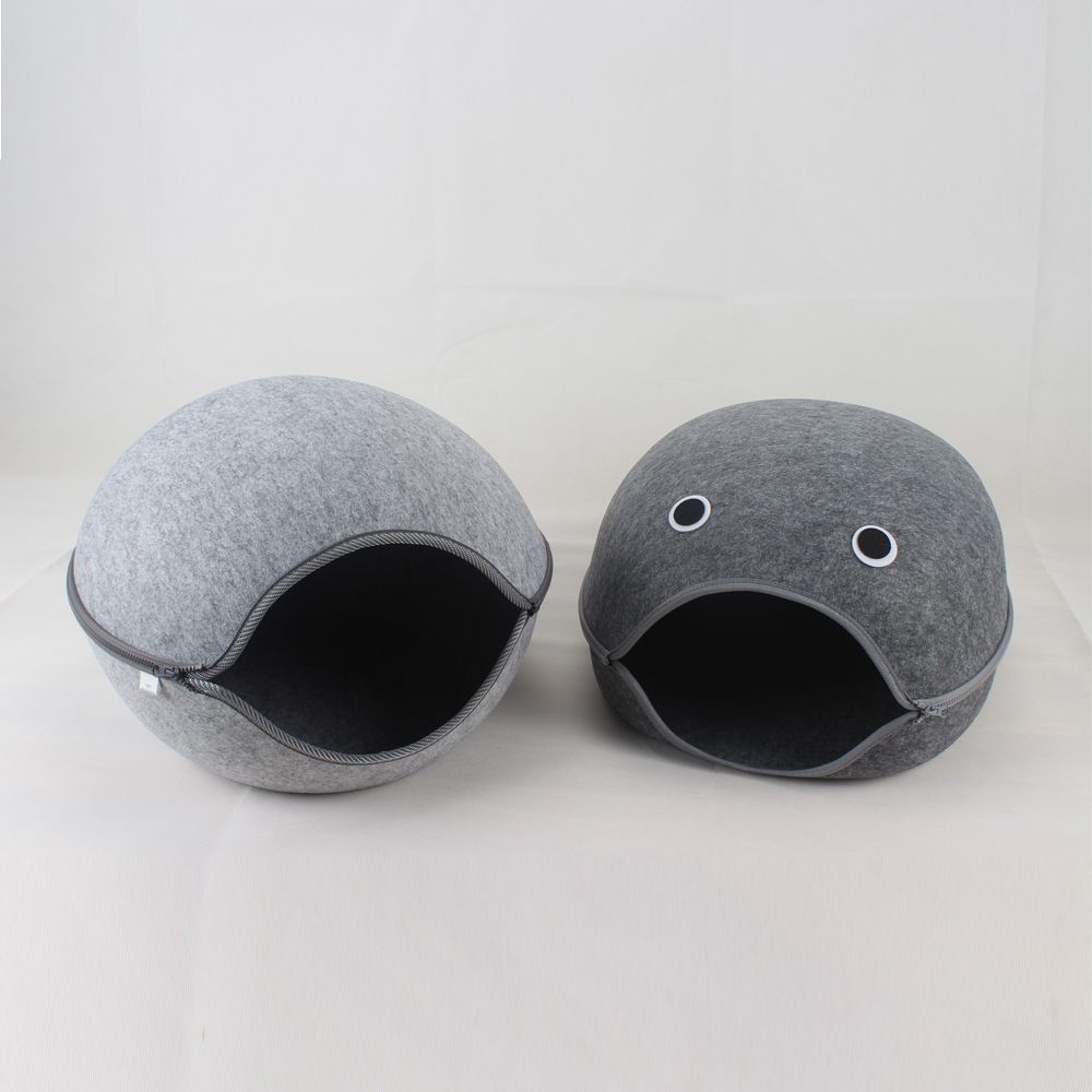 Wholesale and Retail Luxury Pet Furniture Floor Cat Capsule Recycled Pet Felt Cozy Calming Cat House