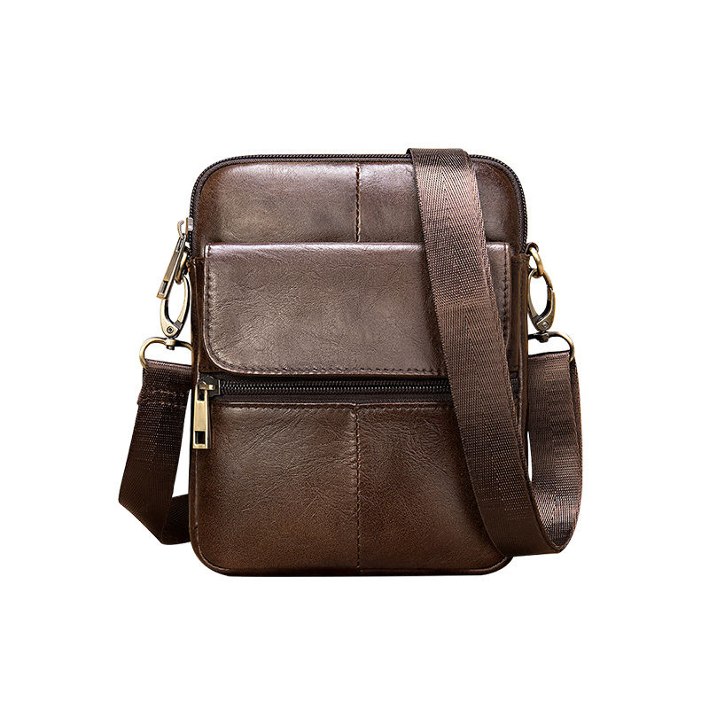 Luxury Unisex Premium Leather Messenger Bag Mini Backpack Satchel Men Bag Genuine Cowhide Top Layer Small Casual Bag