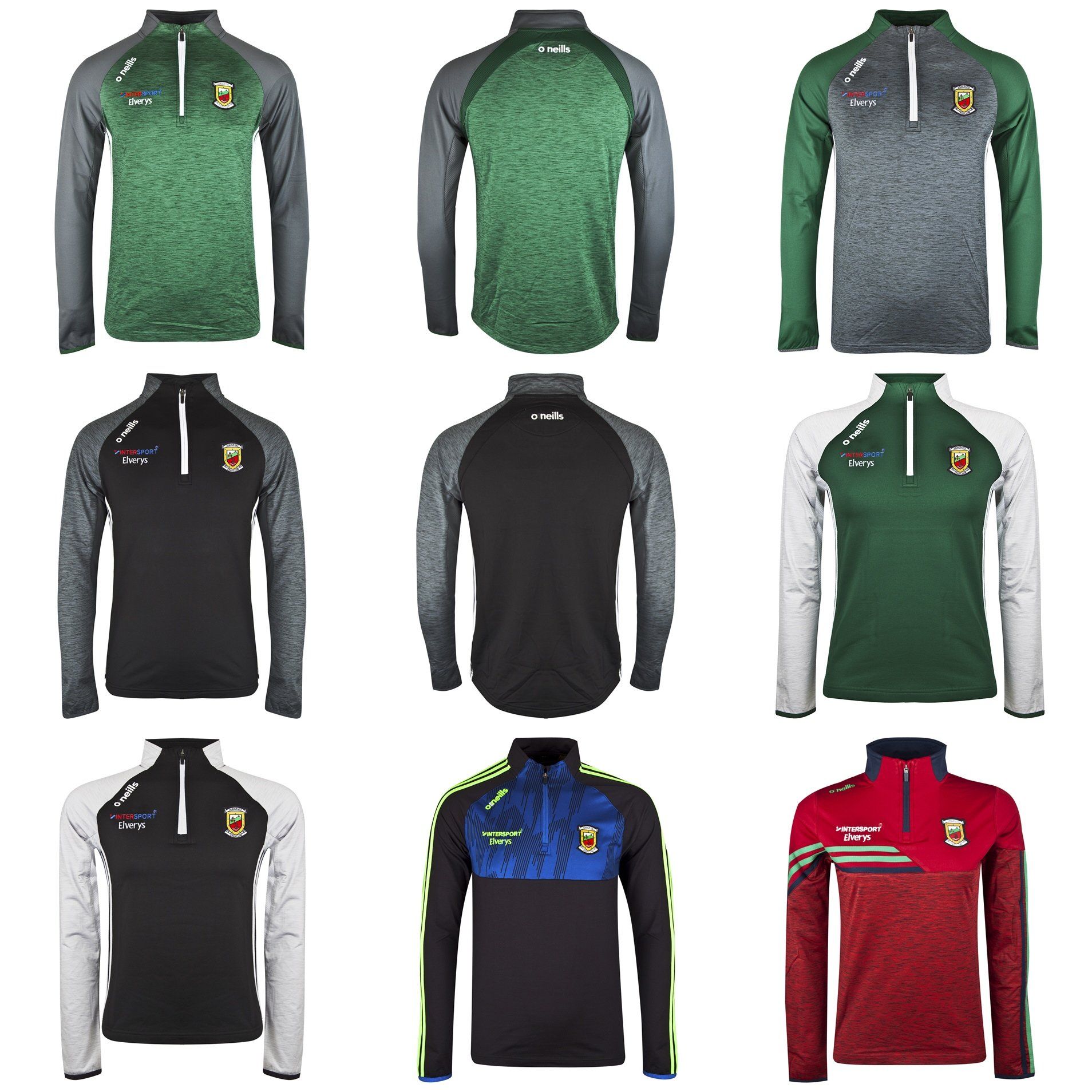 O'neills Mayo Achill 2019 1/2 Zip Brushed Player Women's Kid's Infant Top Fit Home Lgfa Jersey