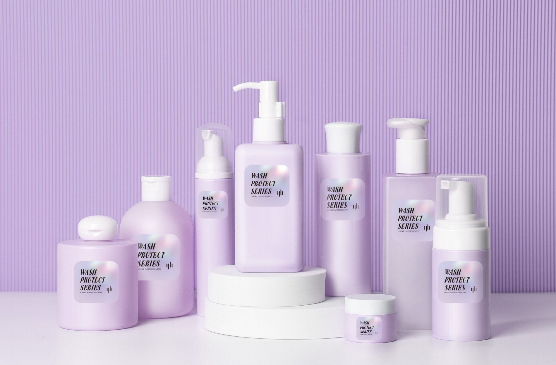 250 300 500 800ml for Cleanser/Toner/Shower Gel/Body Lotionrecyclable Cosmetic Plastic Bottles with Screw Cap/Pump Tip