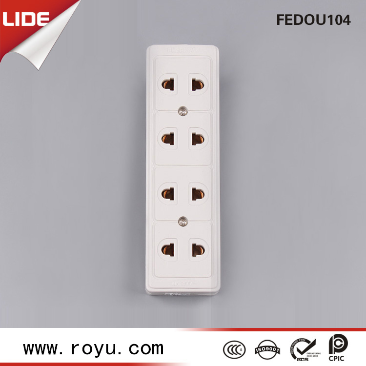 4 Digital 2 Pin Universal 10A Extension Socket