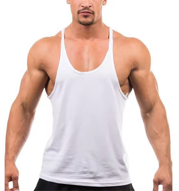 Hot Sale Men's Tank Tops Gym Workout Shirt Sleeveless Muscle Fitness Bodybuilding Tee Shirts